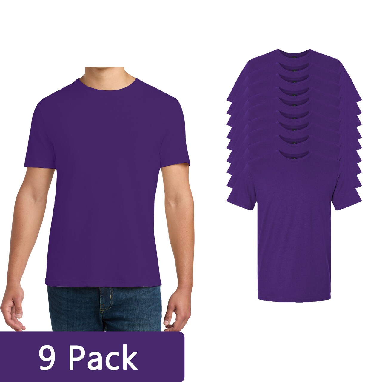 Gildan Softstyle Short Sleeve T-Shirt, Men's Lightweight Cotton for DIY & Cricut Projects, Purple